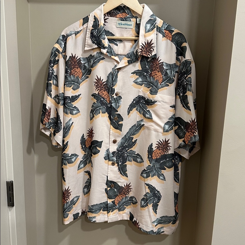 Carribean Joe Sz 2XB PEACH TROPICAL SHIRT